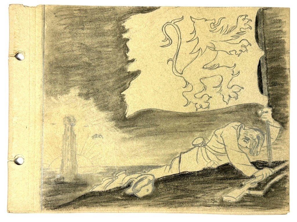 Original WWII Flemish DMS collaboration self-made album regarding the death of Reimond Tollenaere — image 18