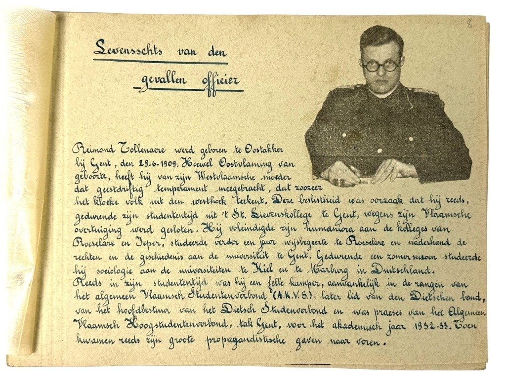 Original WWII Flemish DMS collaboration self-made album regarding the death of Reimond Tollenaere — image 19
