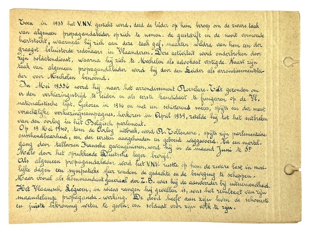 Original WWII Flemish DMS collaboration self-made album regarding the death of Reimond Tollenaere — image 20