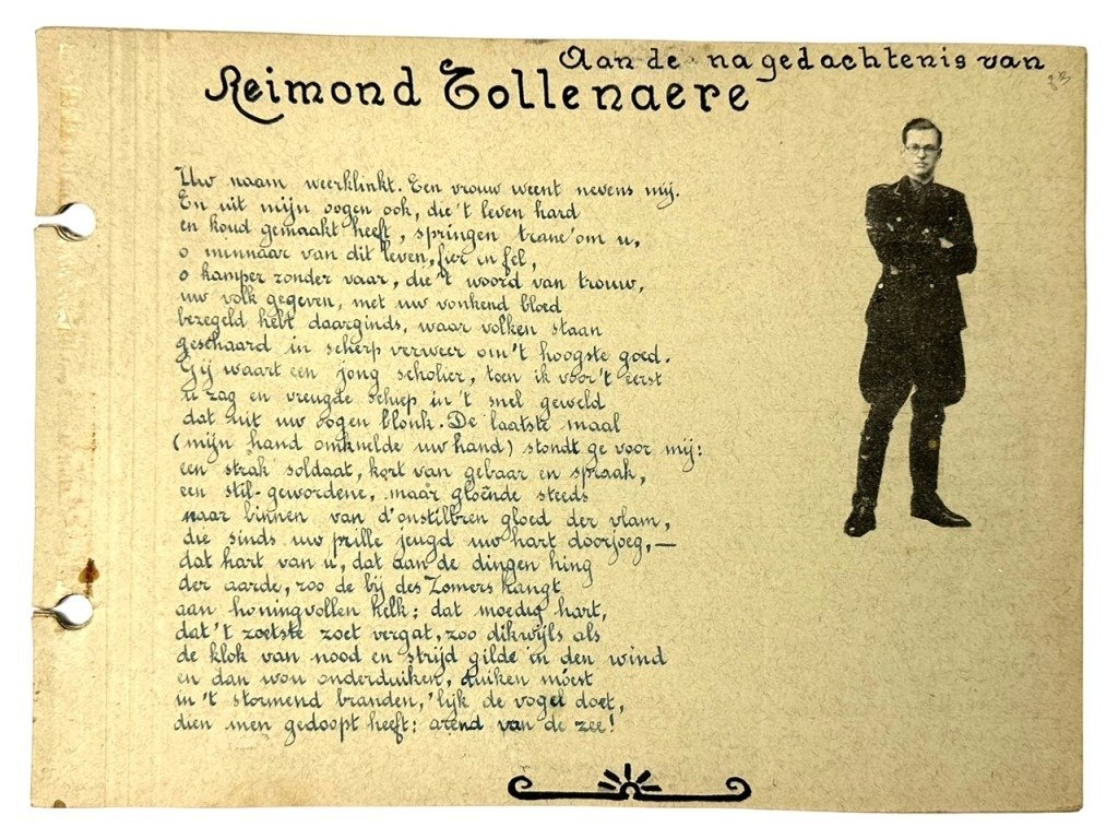Original WWII Flemish DMS collaboration self-made album regarding the death of Reimond Tollenaere — image 21