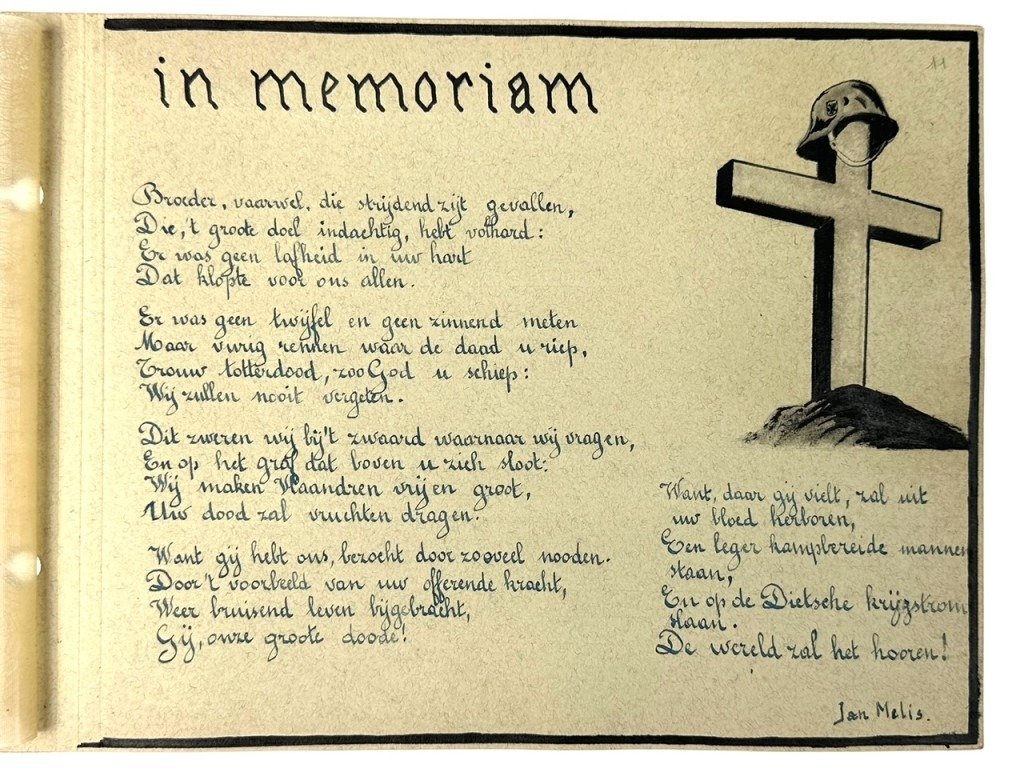 Original WWII Flemish DMS collaboration self-made album regarding the death of Reimond Tollenaere — image 25