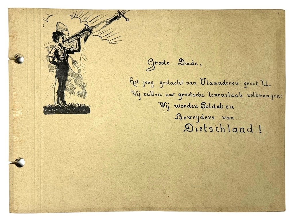 Original WWII Flemish DMS collaboration self-made album regarding the death of Reimond Tollenaere — image 6