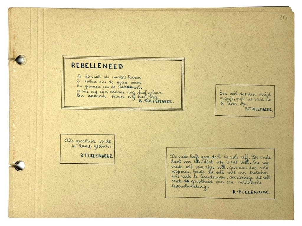 Original WWII Flemish DMS collaboration self-made album regarding the death of Reimond Tollenaere — image 8