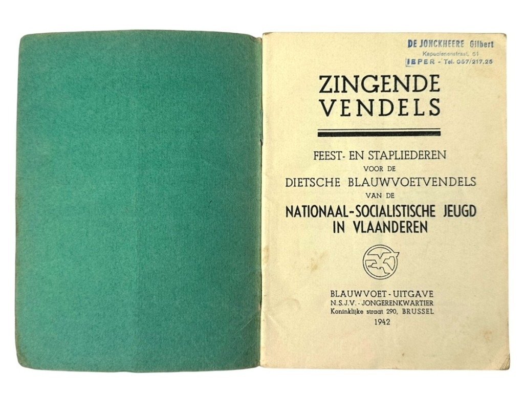 Original WWII Flemish NSJV songbook — image 2