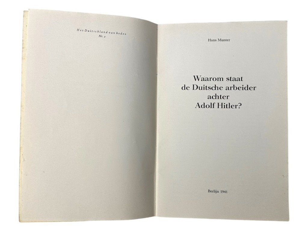 Original WWII Flemish collaboration brochure 'Waarom staat de Duitsche arbeider achter Adolf Hitler' — image 3