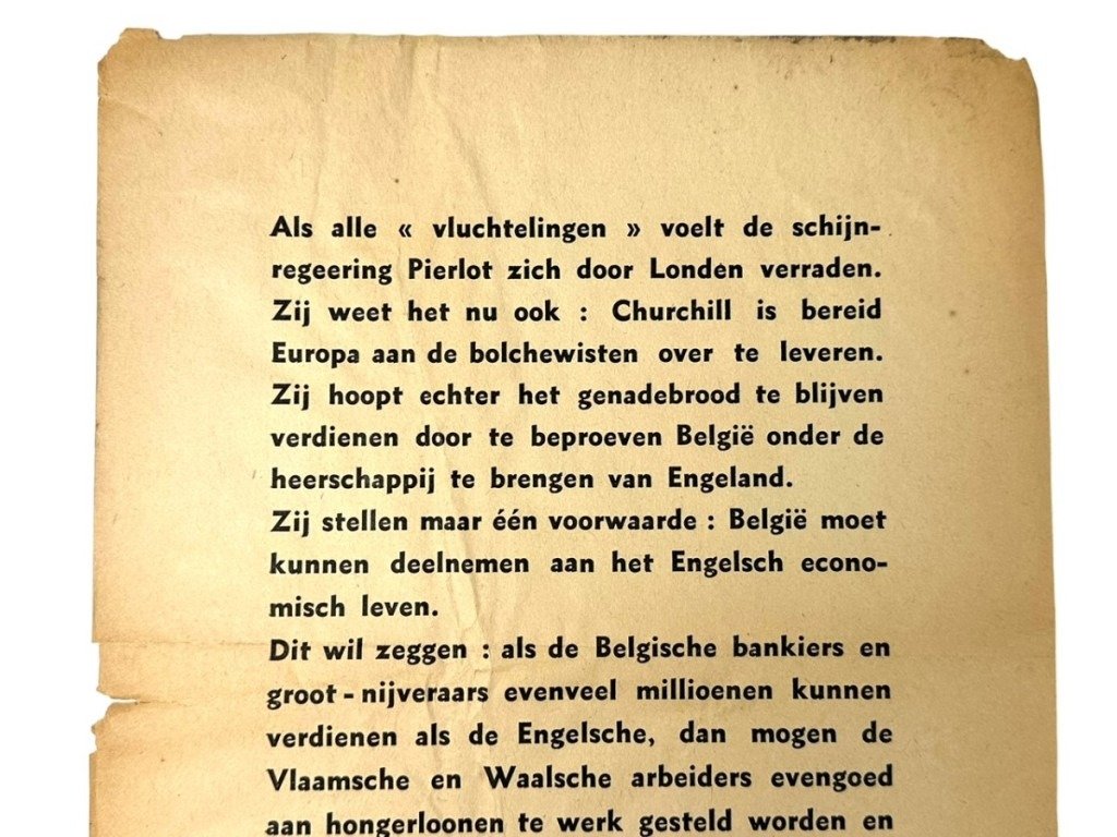 Original WWII Flemish Devlag collaboration flyer — image 4