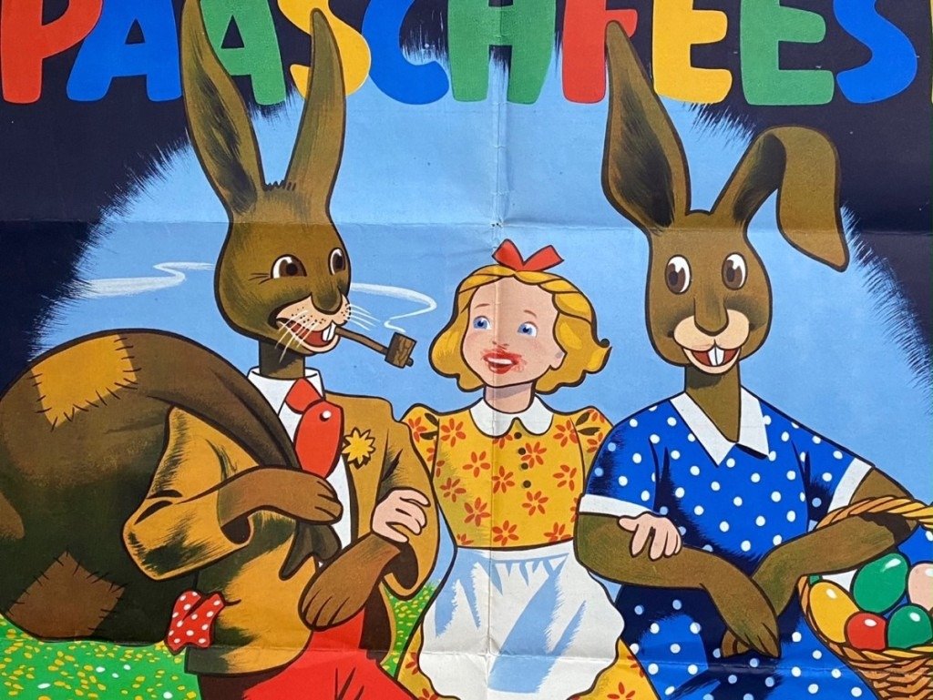 Original WWII Dutch 'Nederlandsche Arbeidsfront' collaboration poster – Paasfeest — image 6