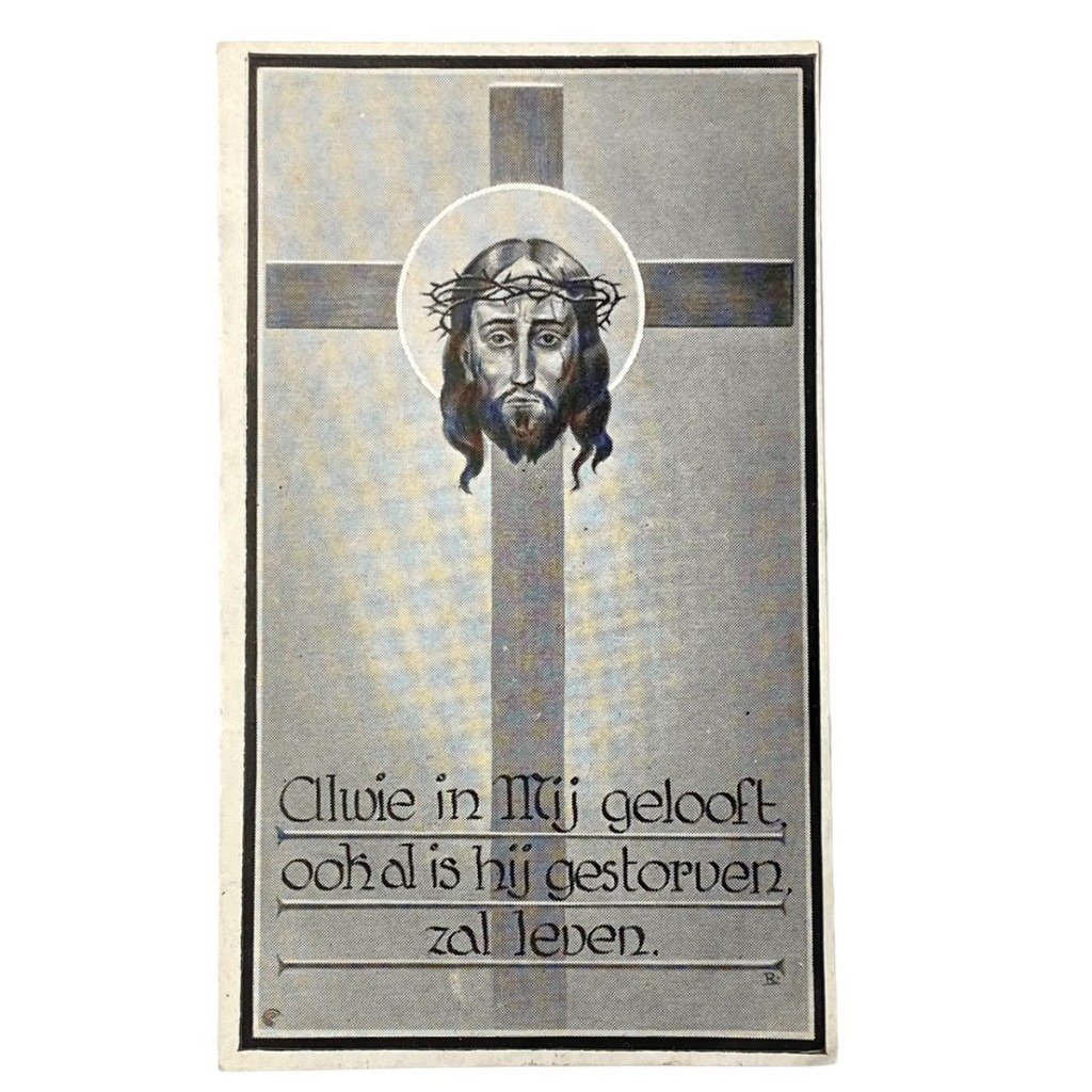 Original WWII Dutch death card Raamsdonksveer 1944 — image 3