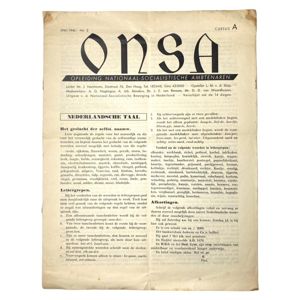 Original WWII Dutch collaboration magazine ONSA (Opleiding Nationaal-Socialistische Ambtenaren)