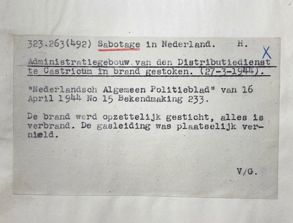 Original WWII Dutch NSB document regarding a resistance action in Castricum (Noord-Holland) — image 3
