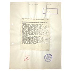 Original WWII Dutch NSB document regarding a resistance action in …