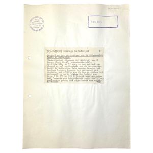 Original WWII Dutch NSB document regarding a resistance action in …