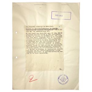 Original WWII Dutch NSB document regarding a resistance action in …