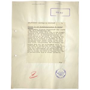 Original WWII Dutch NSB document regarding a resistance action in …