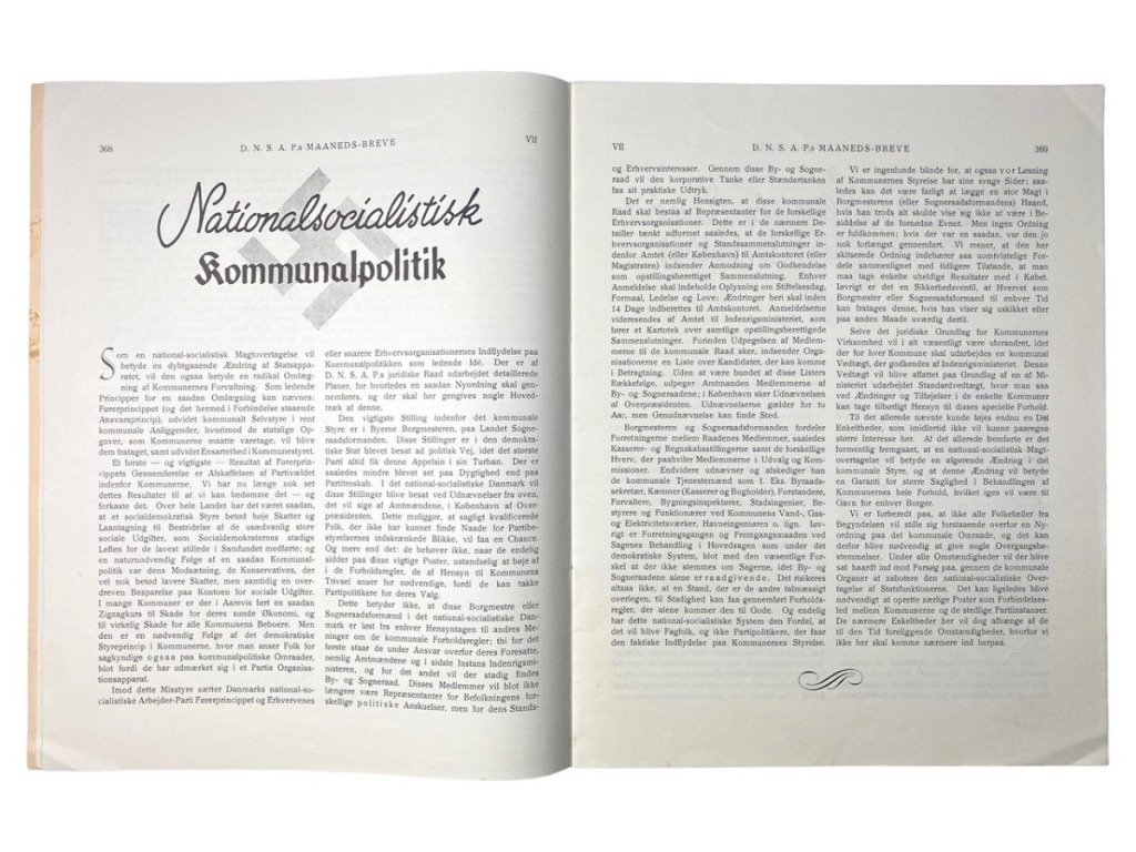 Original WWII Danish DNSAP Maaneds-Breve magazine – Nr. 12 – March 1943 — image 10