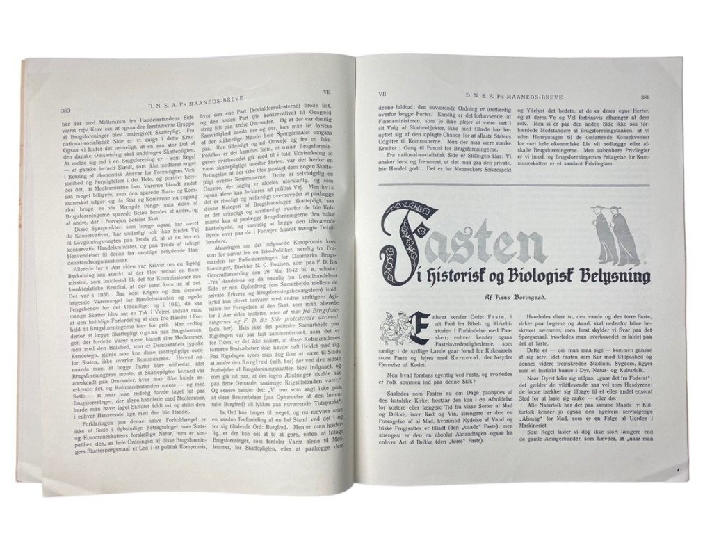 Original WWII Danish DNSAP Maaneds-Breve magazine – Nr. 12 – March 1943 — image 16