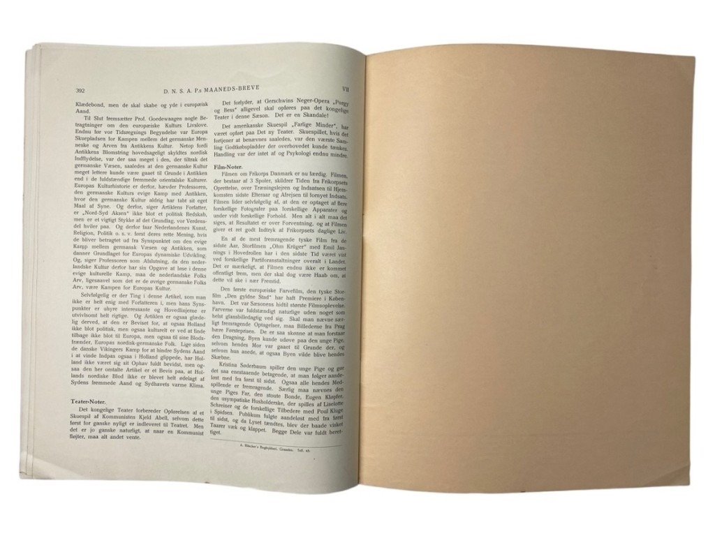 Original WWII Danish DNSAP Maaneds-Breve magazine – Nr. 12 – March 1943 — image 17