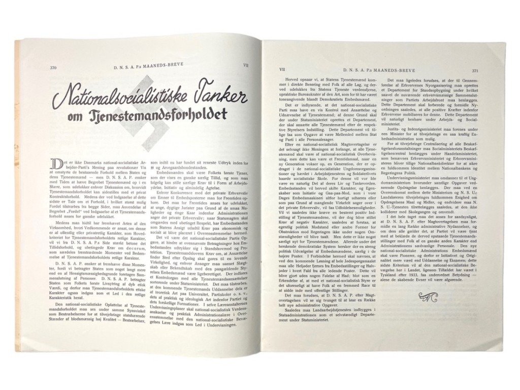 Original WWII Danish DNSAP Maaneds-Breve magazine – Nr. 12 – March 1943 — image 7