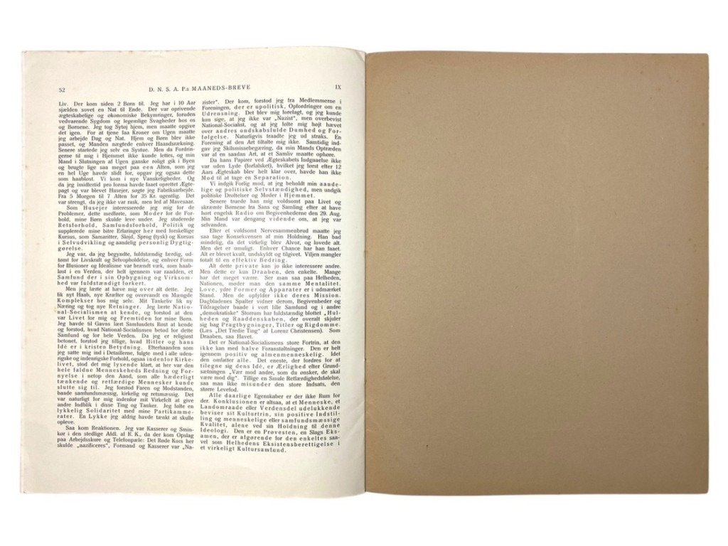 Original WWII Danish DNSAP Maaneds-Breve magazine — image 10