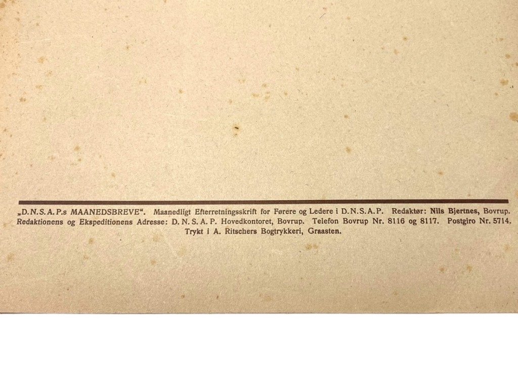 Original WWII Danish DNSAP Maaneds-Breve magazine — image 12