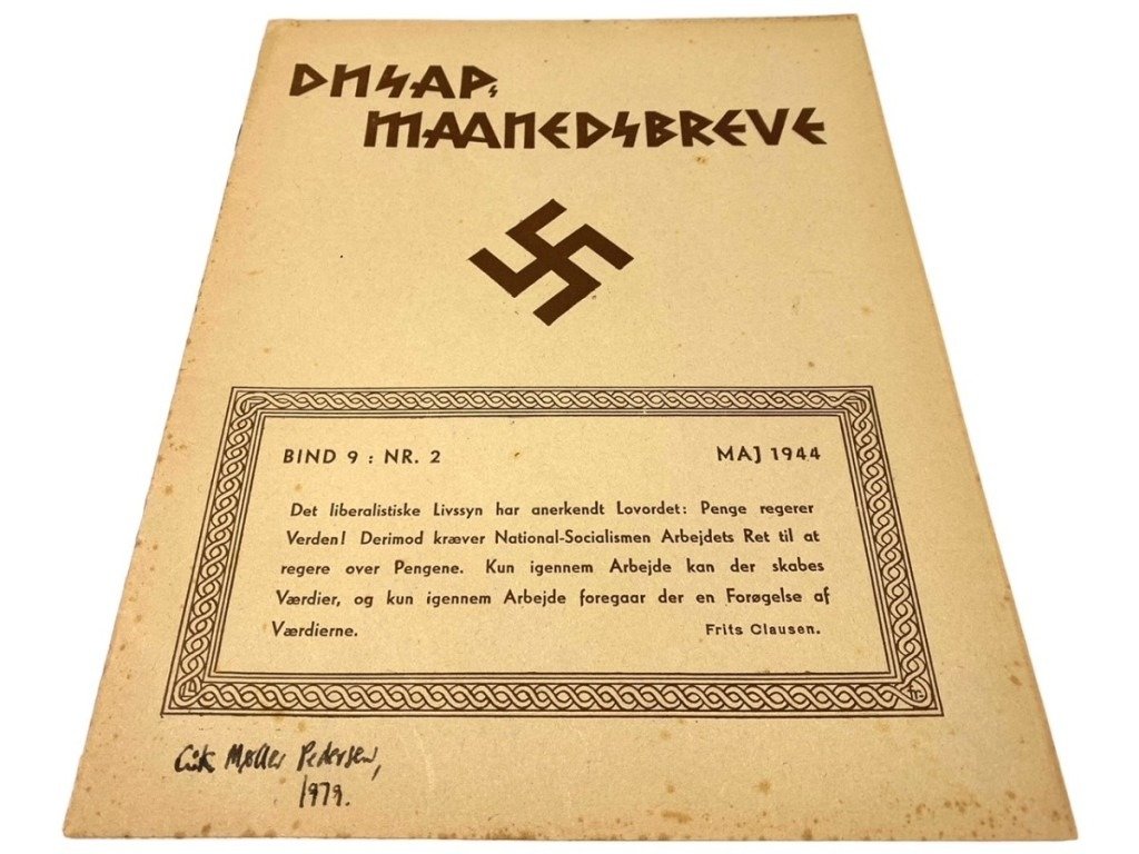 Original WWII Danish DNSAP Maaneds-Breve magazine — image 2