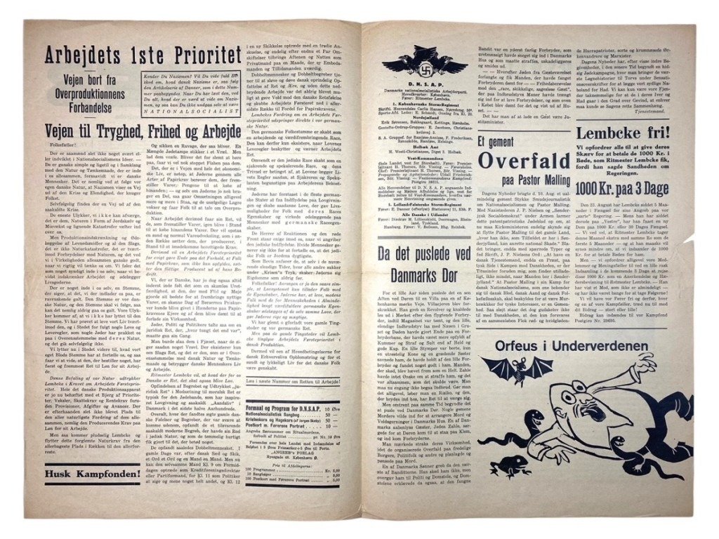 Original early 1930s Danish D.N.S.A.P. newspaper 'Det Danske Folk ANGREB' — image 4