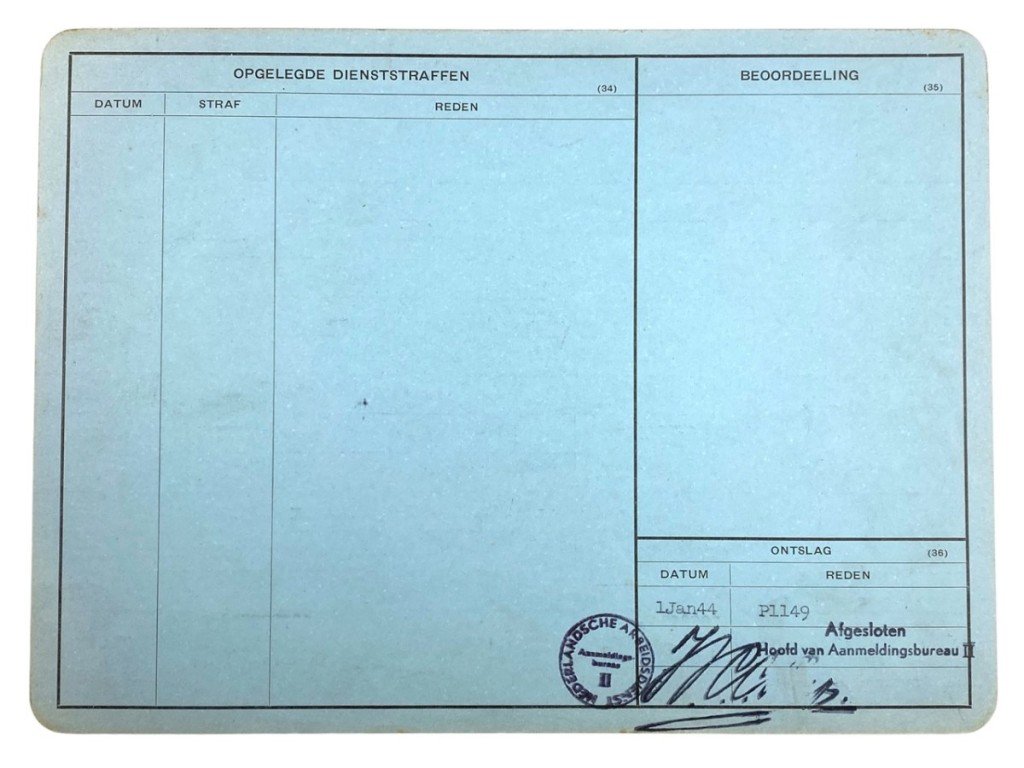 Original WWII Nederlandsche Arbeidsdienst file Sebaldeburen (Groningen) — image 8