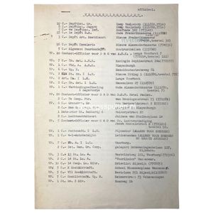 Original Pre 1940 Dutch army unit list of Den Haag