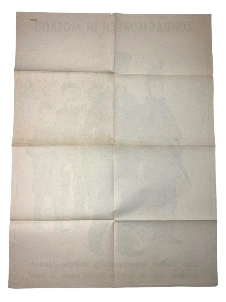 Original WWII Dutch NSB poster – Zondagmorgen in Moskou — image 5