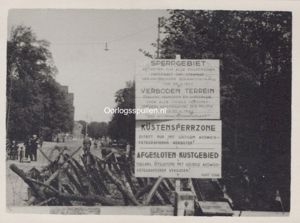 Original WWII Dutch photo German signs in Den Haag