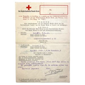 Original WWII Dutch Red Cross letter Acquoy (Leerdam) – Waalwijk