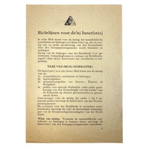 Original WWII Dutch NSB guidelines for the collector