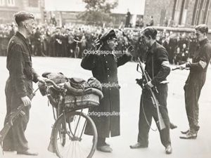 Original WWII Dutch photo – Collaborator arrested