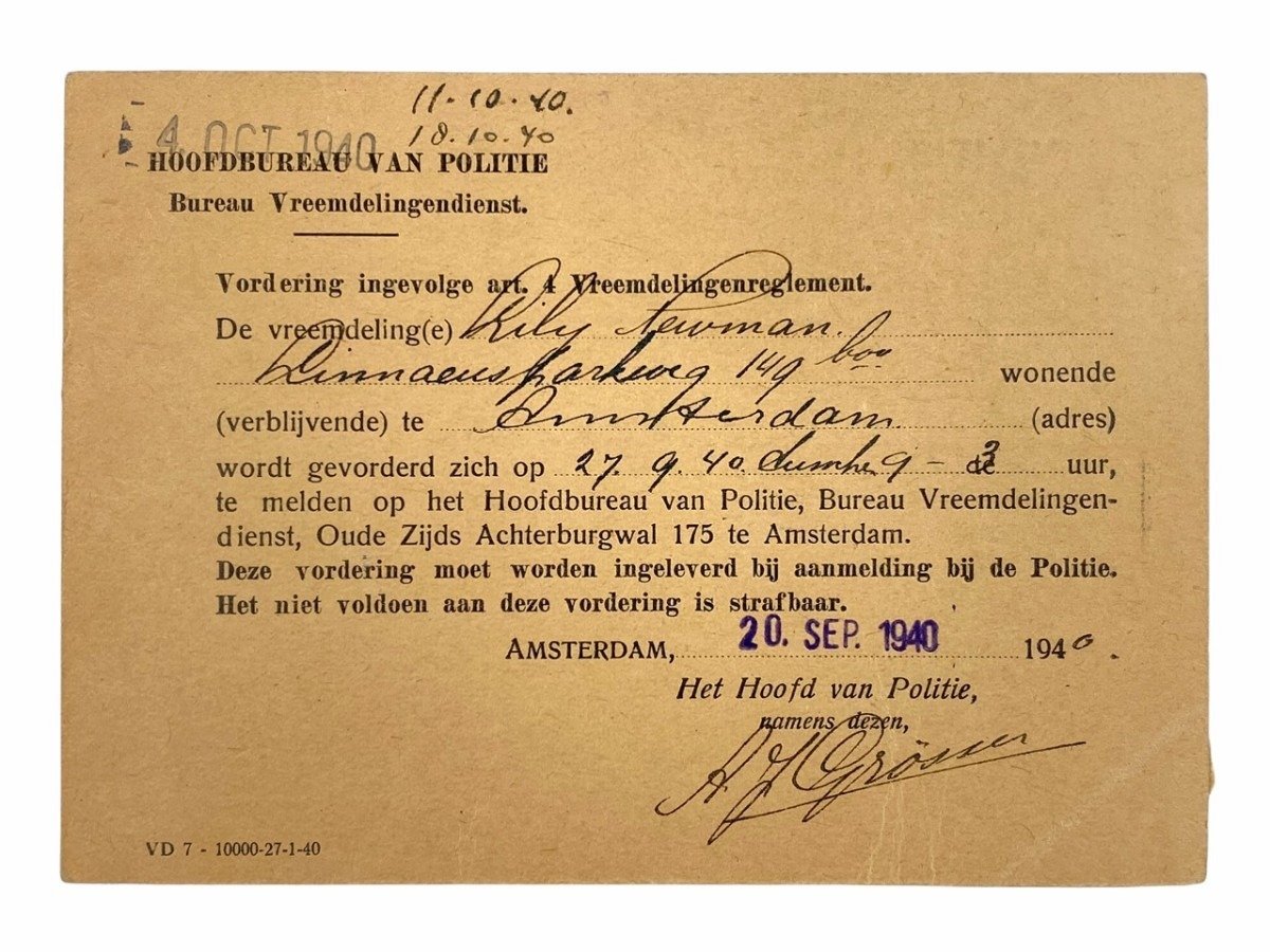 Original May 1940 Dutch/American set related to US embassy in the The Hague! — image 11