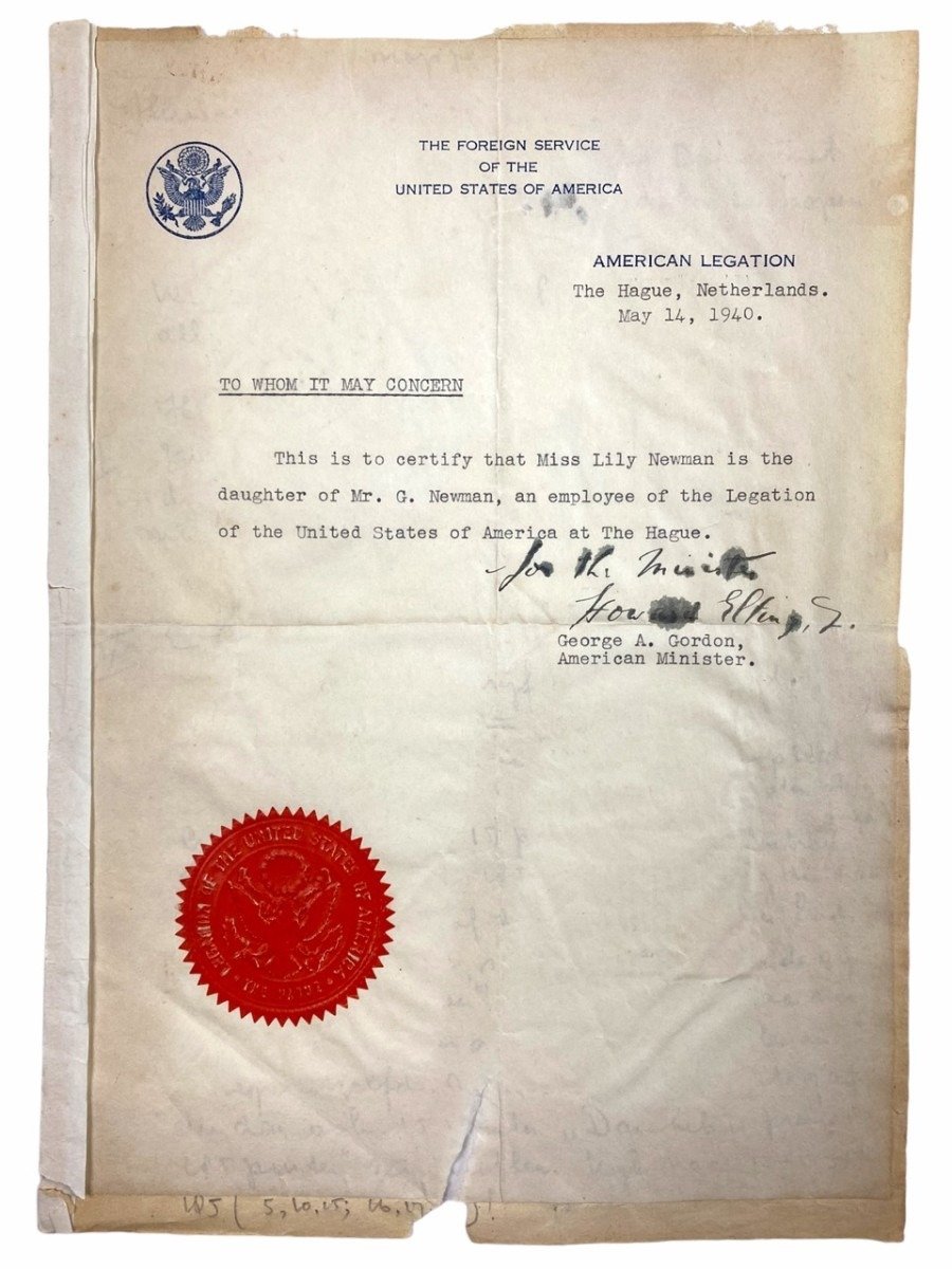 Original May 1940 Dutch/American set related to US embassy in the The Hague! — image 2
