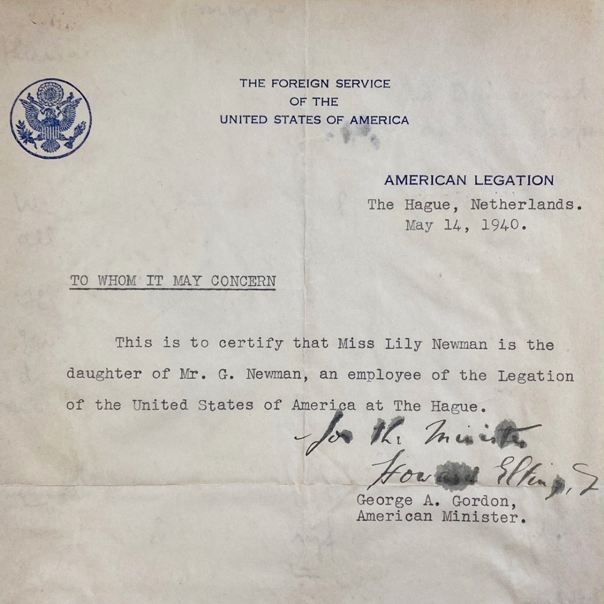 Original May 1940 Dutch/American set related to US embassy in the The Hague! — image 5