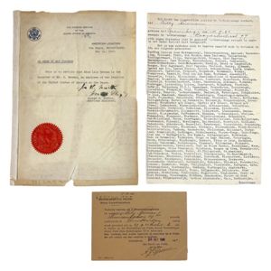 Original May 1940 Dutch/American set related to US embassy in …