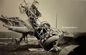 Original WWII Dutch photo – Crashed Dutch Fokker airplane near …