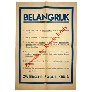 Original WWII Dutch Red Cross poster