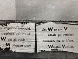 Original WWII Dutch photo – NSB posters