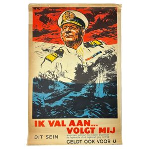 Original WWII Allied poster – Ik val aan… Volgt mij
