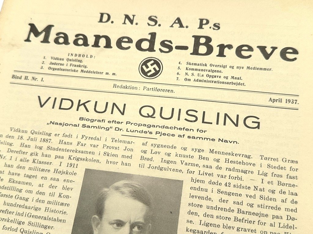 Original WWII Danish DNSAP Maaneds-Breve magazine — image 3