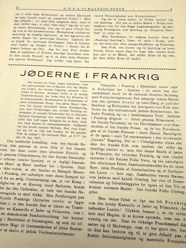 Original WWII Danish DNSAP Maaneds-Breve magazine — image 5