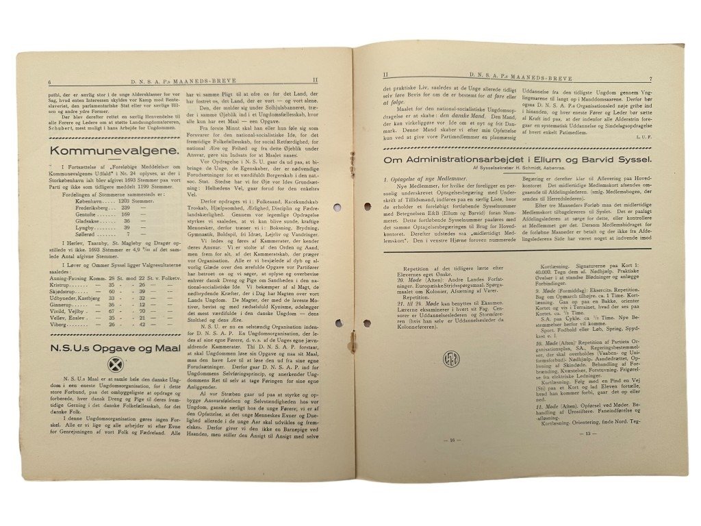 Original WWII Danish DNSAP Maaneds-Breve magazine — image 7