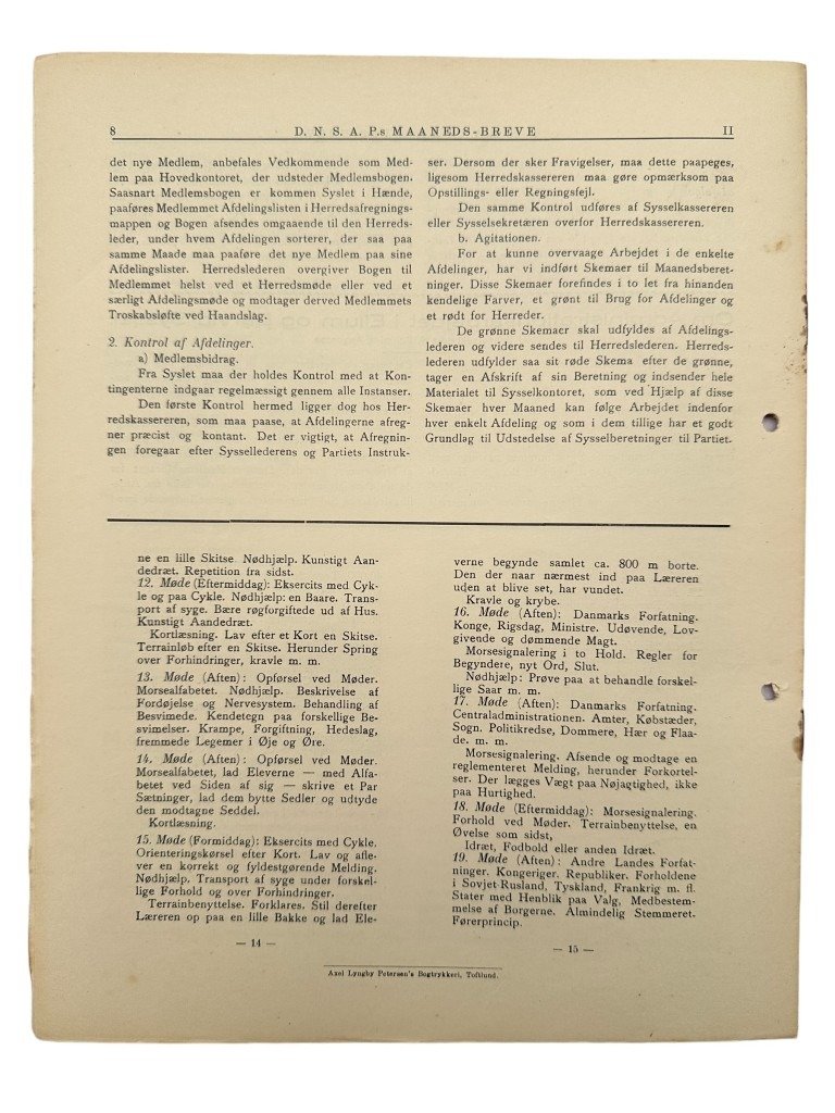 Original WWII Danish DNSAP Maaneds-Breve magazine — image 8