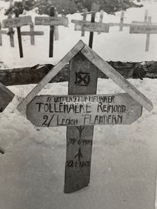 Original WWII Flemish Waffen-SS volunteer legion Reimond Tollenaere grave photo
