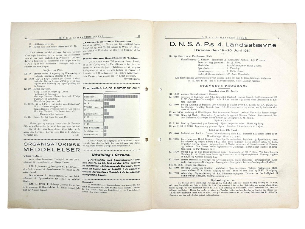 Original WWII Danish DNSAP Maaneds-Breve magazine — image 4