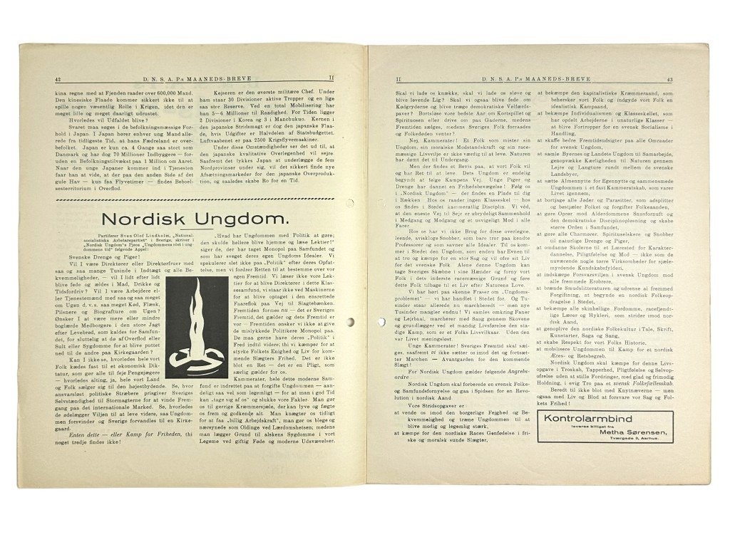 Original WWII Danish DNSAP Maaneds-Breve magazine — image 4