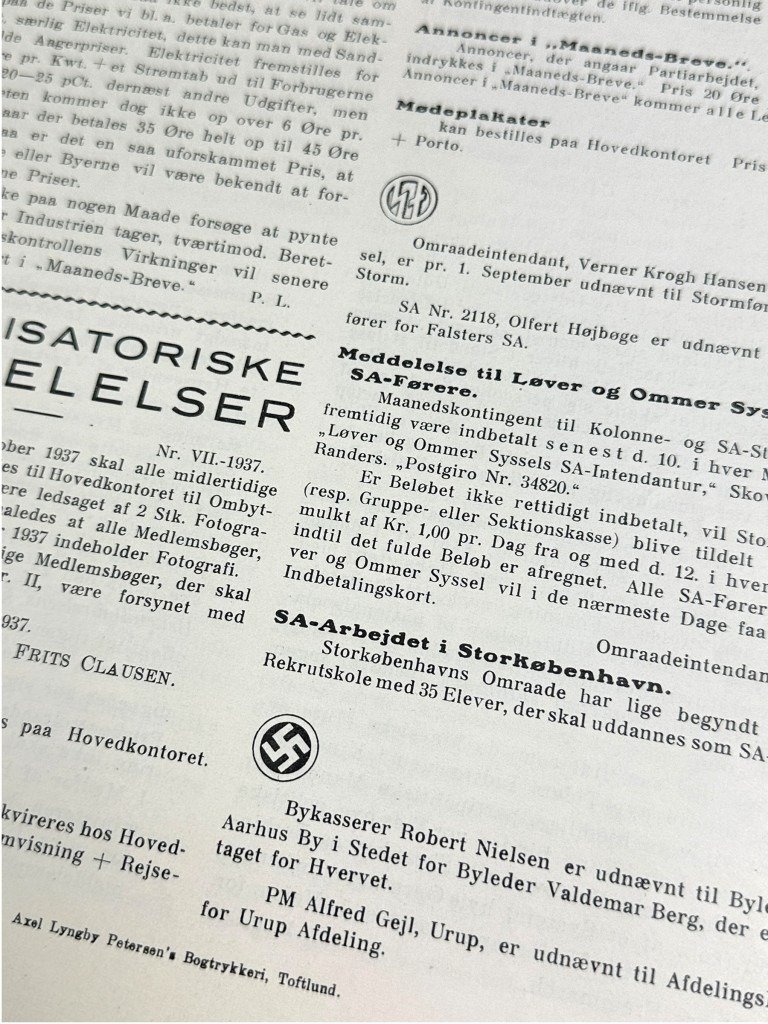 Original WWII Danish DNSAP Maaneds-Breve magazine — image 8