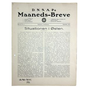 Original WWII Danish DNSAP Maaneds-Breve magazine
